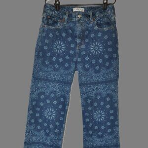 Abercrombie & Fitch High Rise 90s Relaxed Bandana Print Jean